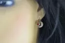Earrings Ruby Original Vintage 14K Rose White Gold Vintage craft vec093rw